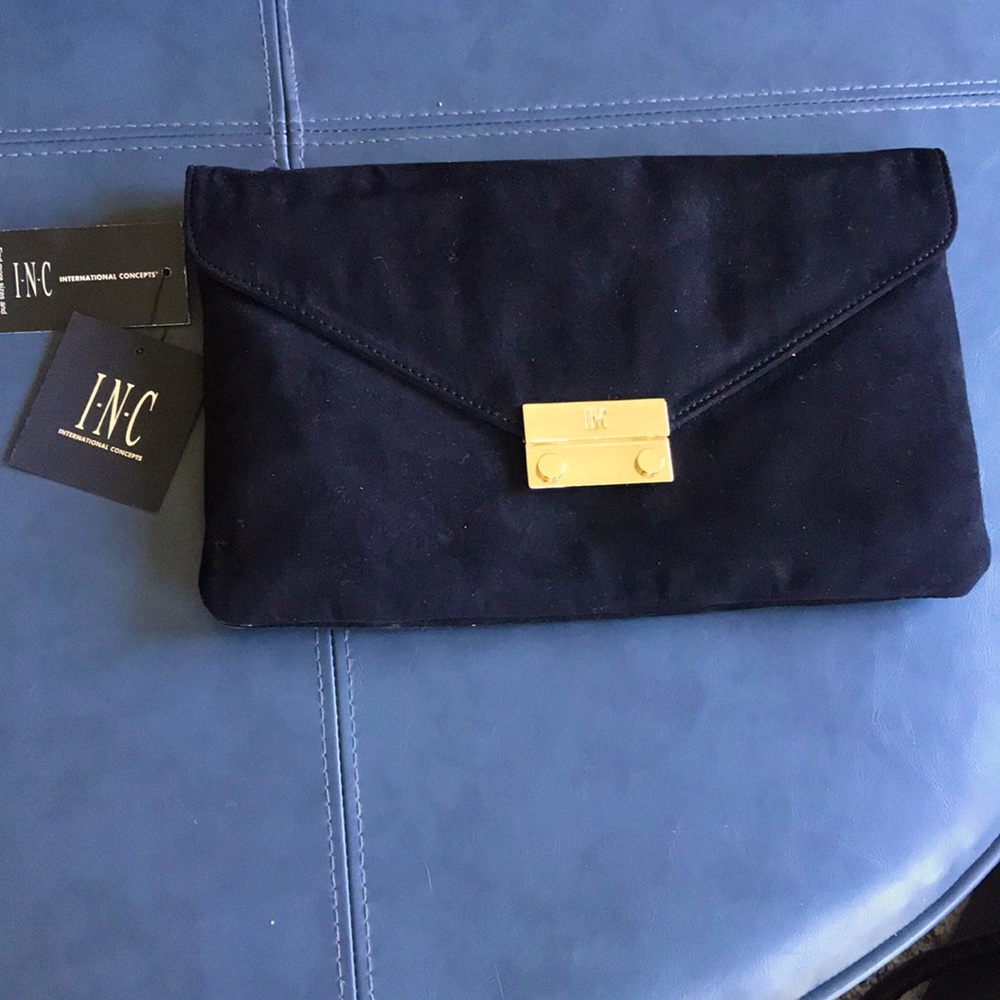 Black Velour Clutch Purse